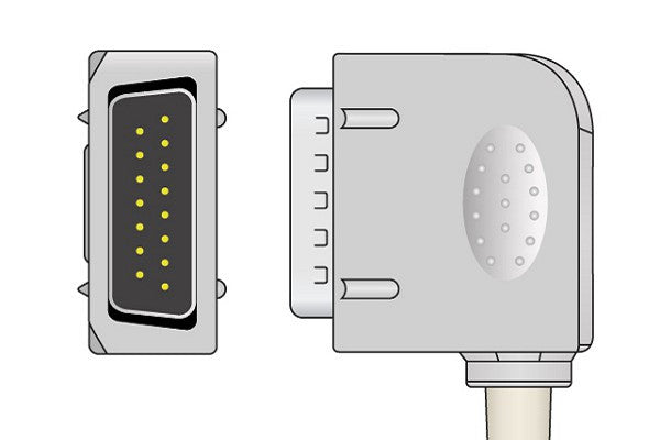 Kenz Compatible Direct-Connect EKG Cable - K131
