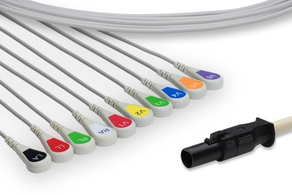 Mortara > Quinton Compatible Direct-Connect EKG Cable - 60-00185-01