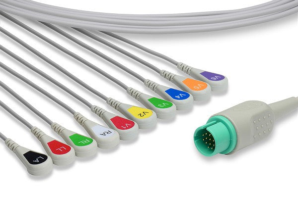 Spacelabs Compatible Direct-Connect EKG Cable